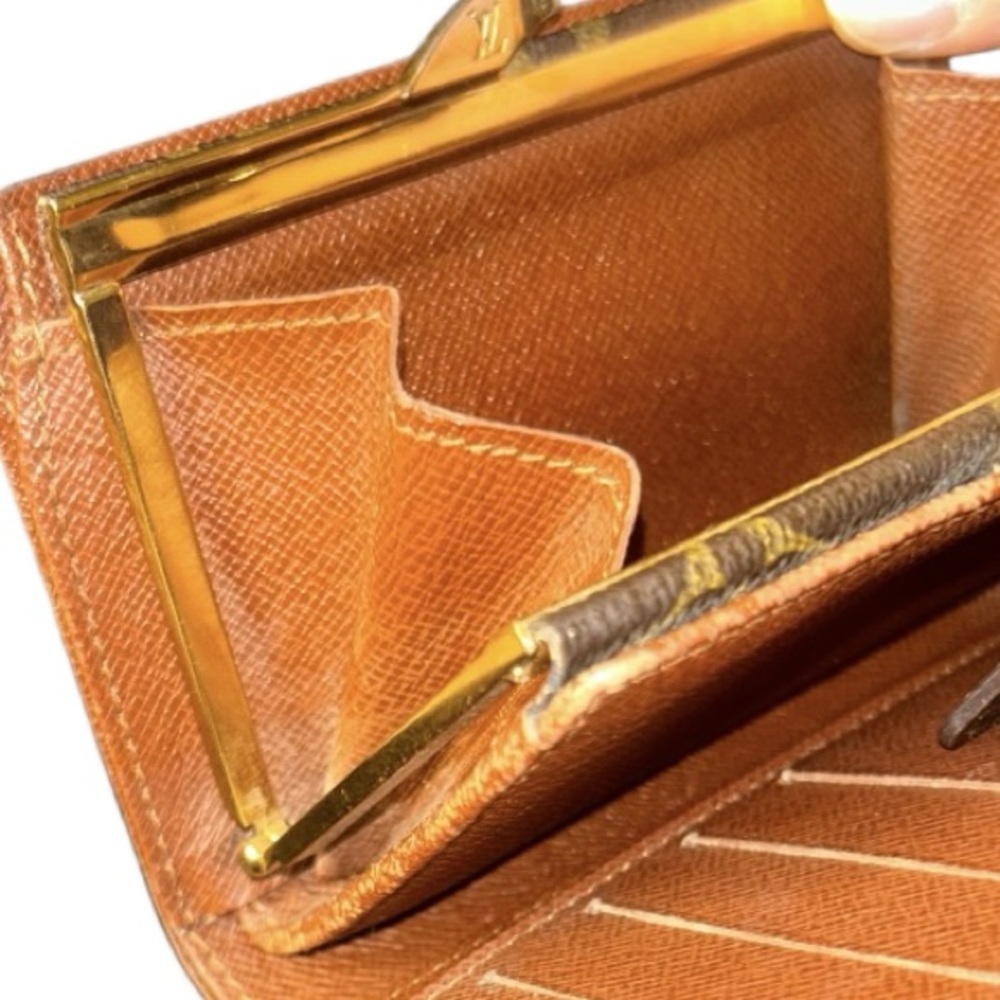 Louis Vuitton Vintage Monogram Wallet Kisslock Coin | TH0091 Made in France - Picture 7 of 8